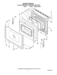 05 - Door Parts parts for Maytag Range MER7765WB1 from AppliancePartsPros.com