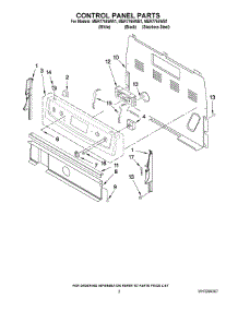 02 - Control Panel Parts parts for Maytag Range MER7765WS1 from AppliancePartsPros.com