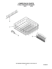 10 - Lower Rack Parts parts for Maytag Dishwasher MDBTT53AWB0 from AppliancePartsPros.com