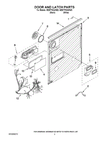 03 - Door And Latch Parts parts for Maytag Dishwasher MDBTT53AWW0 from AppliancePartsPros.com