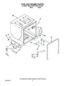 05 - Tub And Frame Parts parts for Maytag Dishwasher MDBTT53AWW0 from AppliancePartsPros.com