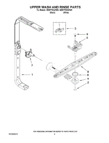 07 - Upper Wash And Rinse Parts parts for Maytag Dishwasher MDBTT53AWW0 from AppliancePartsPros.com