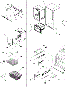 08 - Interior Cabinet & Freezer Shelves parts for Maytag Refrigerator MBF2556HEQ from AppliancePartsPros.com