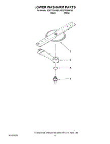 11 - Lower Washarm Parts parts for Maytag Dishwasher MDBTT53AWW0 from AppliancePartsPros.com