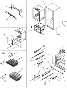 08 - Interior Cabinet / Frz Shelves / Toe Grille parts for Maytag Refrigerator MBL2262KES from AppliancePartsPros.com