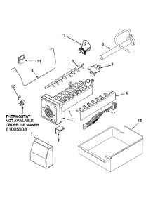 07 - Ice Maker parts for Maytag Refrigerator MBL2556KES from AppliancePartsPros.com