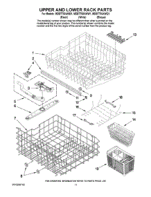 09 - Upper And Lower Rack Parts parts for Maytag Dishwasher MDBTT60AWW1 from AppliancePartsPros.com