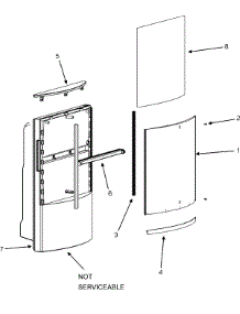 02 - Door parts for Maytag Refrigerator MBR1980AAG from AppliancePartsPros.com