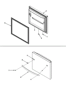 06 - Freezer Door parts for Maytag Refrigerator MBR2262HES from AppliancePartsPros.com