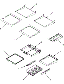 11 - Refrigerator Shelves parts for Maytag Refrigerator MBR2262HES from AppliancePartsPros.com