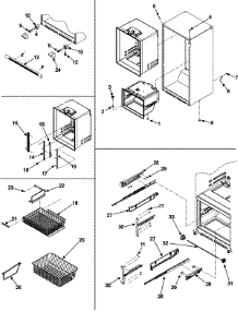 08 - Interior Cabinet & Freezer Shelves parts for Maytag Refrigerator MBR2562HES from AppliancePartsPros.com