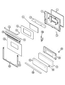 03 - Door / Drawer parts for Admiral Range MBR4450BGW from AppliancePartsPros.com