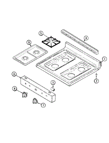 06 - Top Assembly parts for Admiral Range MBR4450BGW from AppliancePartsPros.com