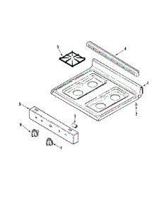 07 - Top Assembly parts for Admiral Range MBR4450CGH from AppliancePartsPros.com