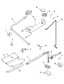 04 - Gas Controls parts for Admiral Range MBR5730BGW from AppliancePartsPros.com