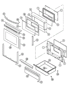 03 - Door / Drawer parts for Admiral Range MBR5750AGW from AppliancePartsPros.com