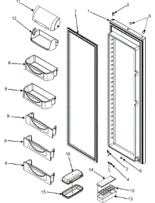 14 - Refrigerator Door parts for Maytag Refrigerator MCB2256HEW from AppliancePartsPros.com