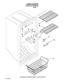 02 - Liner Parts parts for Maytag Freezer AQU1827BRW03 from AppliancePartsPros.com