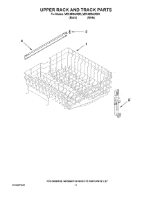 09 - Upper Rack And Track Parts parts for Maytag Dishwasher MDC4809AWB0 from AppliancePartsPros.com