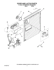 03 - Door And Latch Parts parts for Maytag Dishwasher MDC4809AWW0 from AppliancePartsPros.com