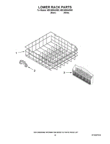 10 - Lower Rack Parts parts for Maytag Dishwasher MDC4809AWW0 from AppliancePartsPros.com