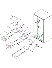 04 - Crisper Assembly parts for Maytag Refrigerator MCD2257KES from AppliancePartsPros.com
