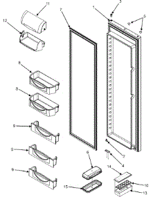 15 - Refrigerator Door parts for Maytag Refrigerator MCD2257KES from AppliancePartsPros.com