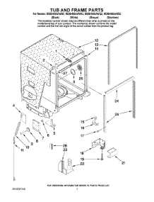 07 - Tub And Frame Parts parts for Maytag Dishwasher MDBH955AWW2 from AppliancePartsPros.com