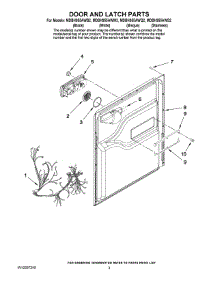03 - Door And Latch Parts parts for Maytag Dishwasher MDBH955AWQ2 from AppliancePartsPros.com