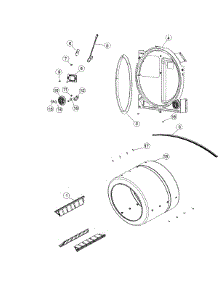 04 - Cylinder & Rear Bulkhead parts for Maytag Dryer MCG8000AWQ from AppliancePartsPros.com