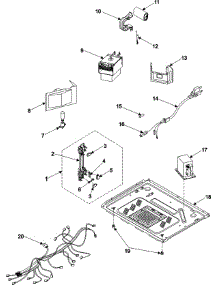 04 - Internal Controls / Latch Asy / Base parts for Samsung Microwave MD800SC from AppliancePartsPros.com