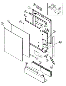 02 - Door parts for Maytag Dishwasher MDB3000AWX from AppliancePartsPros.com
