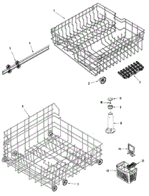 06 - Track & Rack Assembly parts for Maytag Dishwasher MDB3700AWX from AppliancePartsPros.com