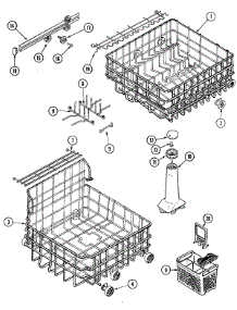 05 - Track & Rack Assembly parts for Maytag Dishwasher MDB4010AWW from AppliancePartsPros.com