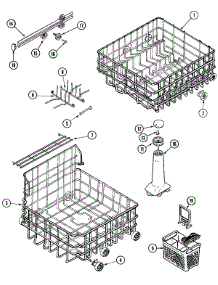 05 - Track & Rack Assembly parts for Maytag Dishwasher MDB4030AWA from AppliancePartsPros.com