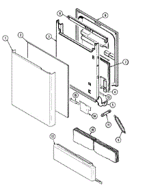 02 - Door parts for Maytag Dishwasher MDB4040AWA from AppliancePartsPros.com