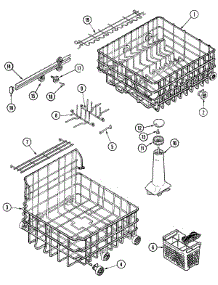 05 - Track & Rack Assembly parts for Maytag Dishwasher MDB4040AWW from AppliancePartsPros.com
