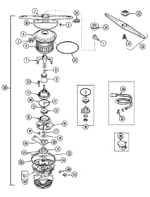 03 - Pump & Motor parts for Maytag Dishwasher MDB4050AWA from AppliancePartsPros.com