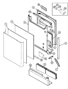 02 - Door parts for Maytag Dishwasher MDB4100AWQ from AppliancePartsPros.com