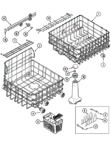 04 - Track & Rack Assembly parts for Maytag Dishwasher MDB4160AWQ from AppliancePartsPros.com