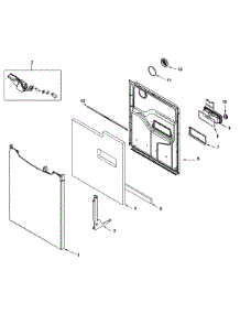 02 - Door parts for Maytag Dishwasher MDB4651AWW from AppliancePartsPros.com