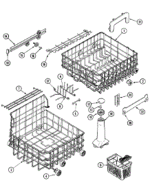 05 - Track & Rack Assembly parts for Maytag Dishwasher MDB5130AWB from AppliancePartsPros.com