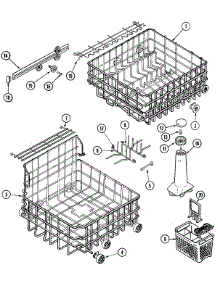 05 - Track & Rack Assembly parts for Maytag Dishwasher MDB6100AWW from AppliancePartsPros.com