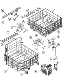 05 - Track & Rack Assembly parts for Maytag Dishwasher MDB6160AWB from AppliancePartsPros.com