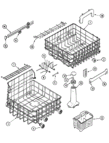 06 - Track & Rack Assembly parts for Maytag Dishwasher MDB6657AWB from AppliancePartsPros.com