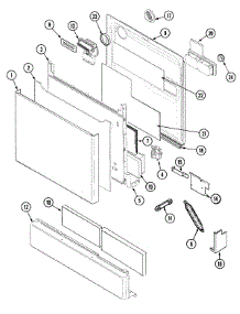 02 - Door parts for Maytag Dishwasher MDB6657AWW from AppliancePartsPros.com