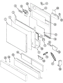 02 - Door parts for Maytag Dishwasher MDB6658AWQ from AppliancePartsPros.com