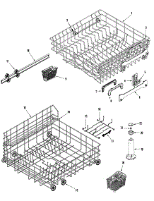 06 - Track & Rack Assembly parts for Maytag Dishwasher MDB6658AWS from AppliancePartsPros.com