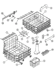 05 - Track & Rack Assembly parts for Maytag Dishwasher MDB7100AWQ from AppliancePartsPros.com