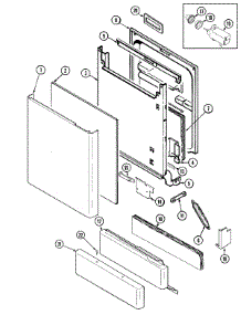 02 - Door parts for Maytag Dishwasher MDB7130AWB from AppliancePartsPros.com